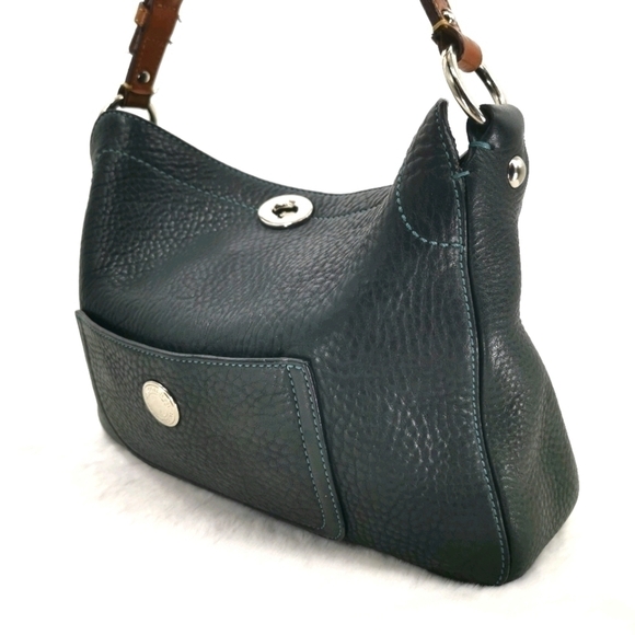 Coach Black Pebbled Leather Hobo Handbag Purse - Picture 3 of 16